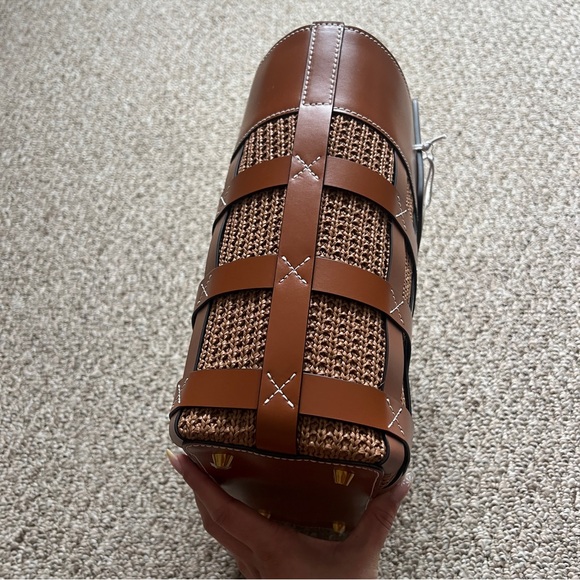 NWT STAUD Raffia Shirley Tote Bag - Picture 7 of 12